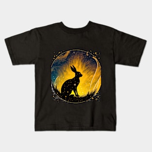 Year of the rabbit chinese zodiac sign yellow sky Kids T-Shirt